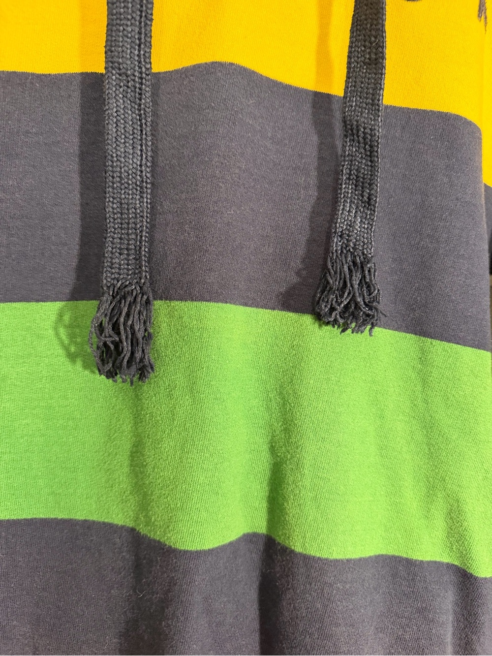 United Colors of Benetton Striped Hoodie Small Blue Green Yellow - Picture 4 of 11